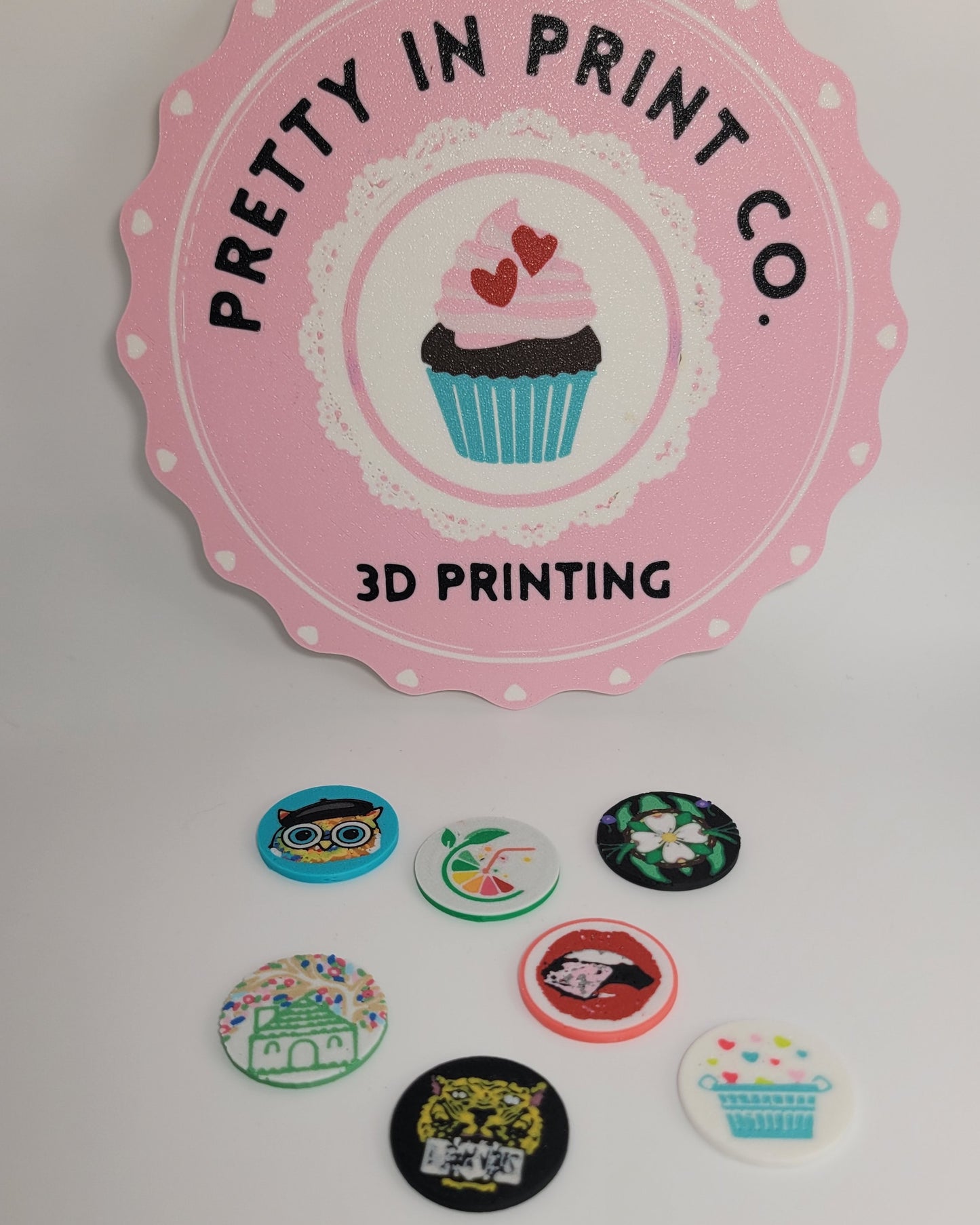 8. CUSTOM LOGO TOKENS - Quarter size, $1 Size, up to 1.4 inch